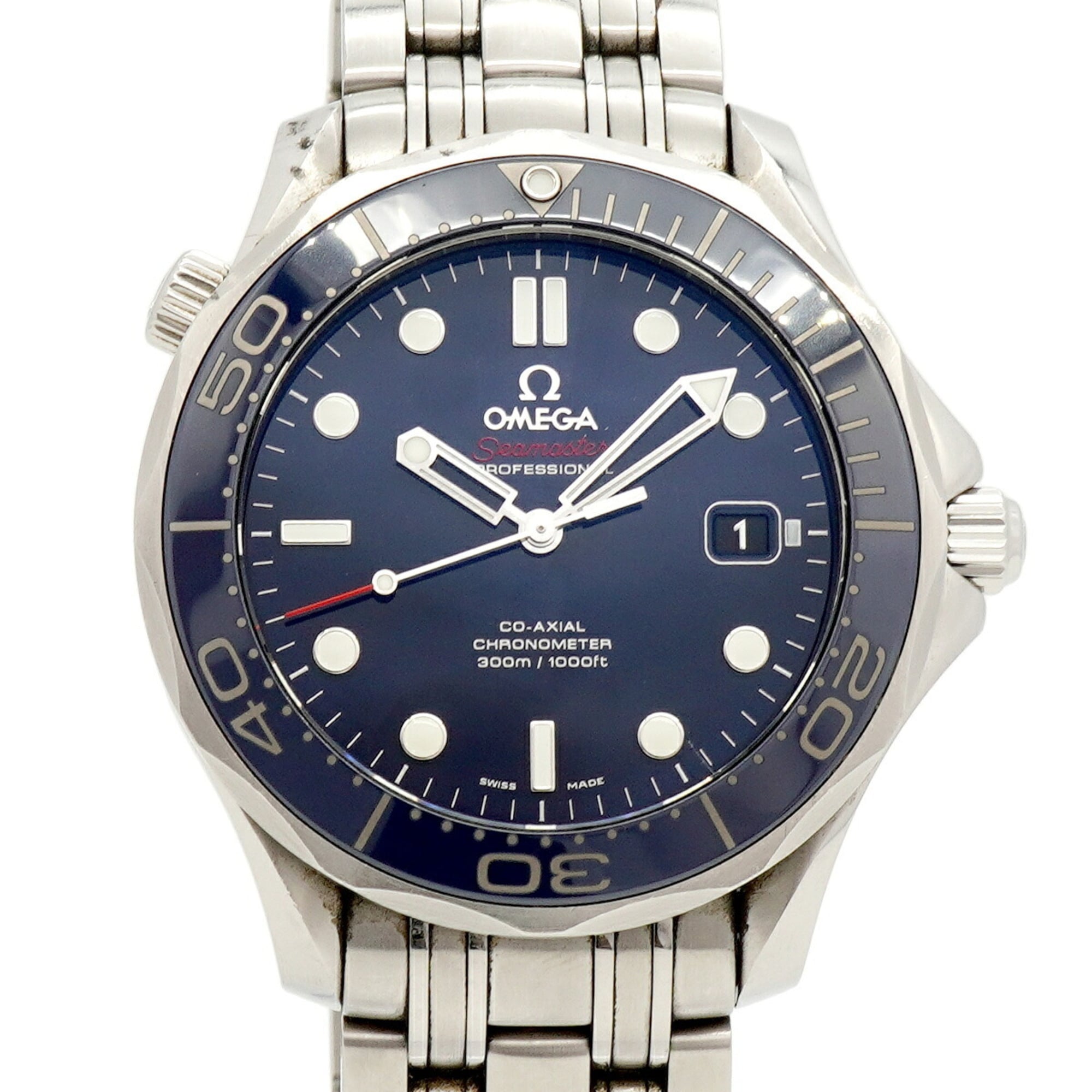 Omega Seamaster 300 Co-Axial 212.30.41.20.03.001 Blue Dial Men's Watch — Good