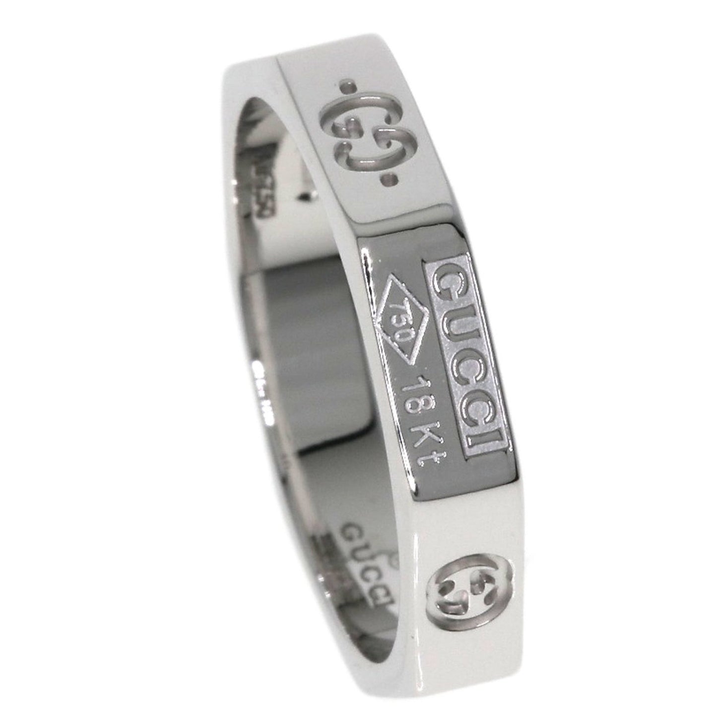 Gucci Octagonal #10 Ring in 18K White Gold for Women