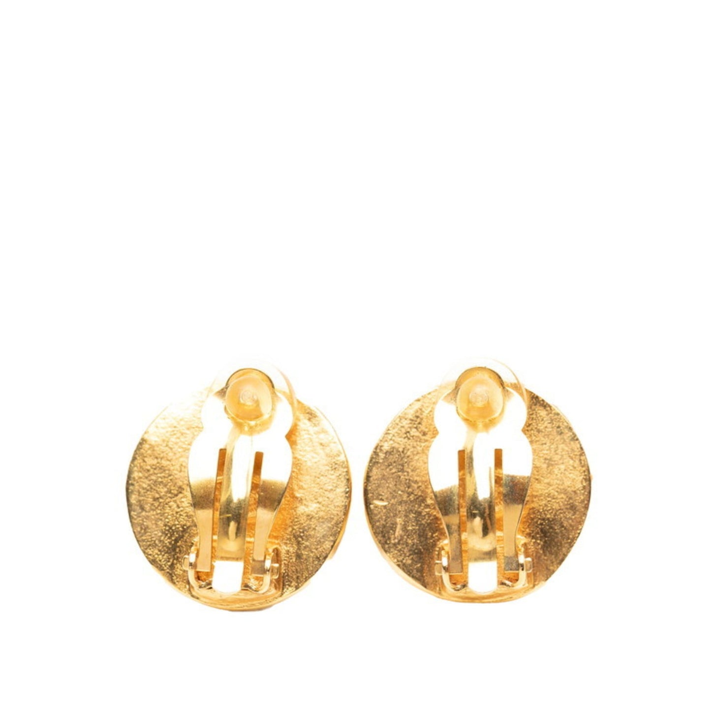 Chanel Coco Mark Earrings, Gold and Black Plated, Women's, CHANEL