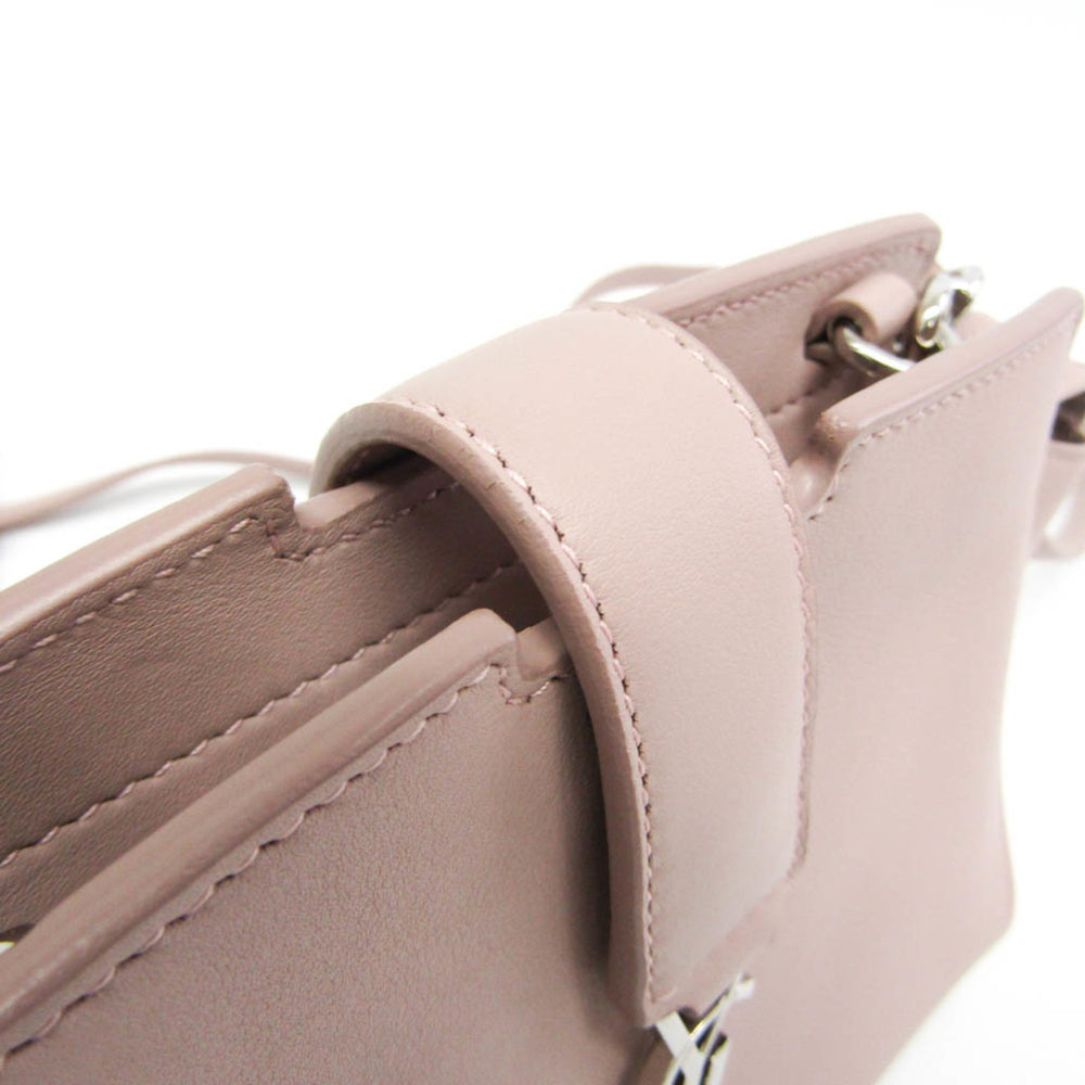 Yves Saint Laurent Toyca Bus 452322 Women's Leather Shoulder Bag Pink Beige — Like New