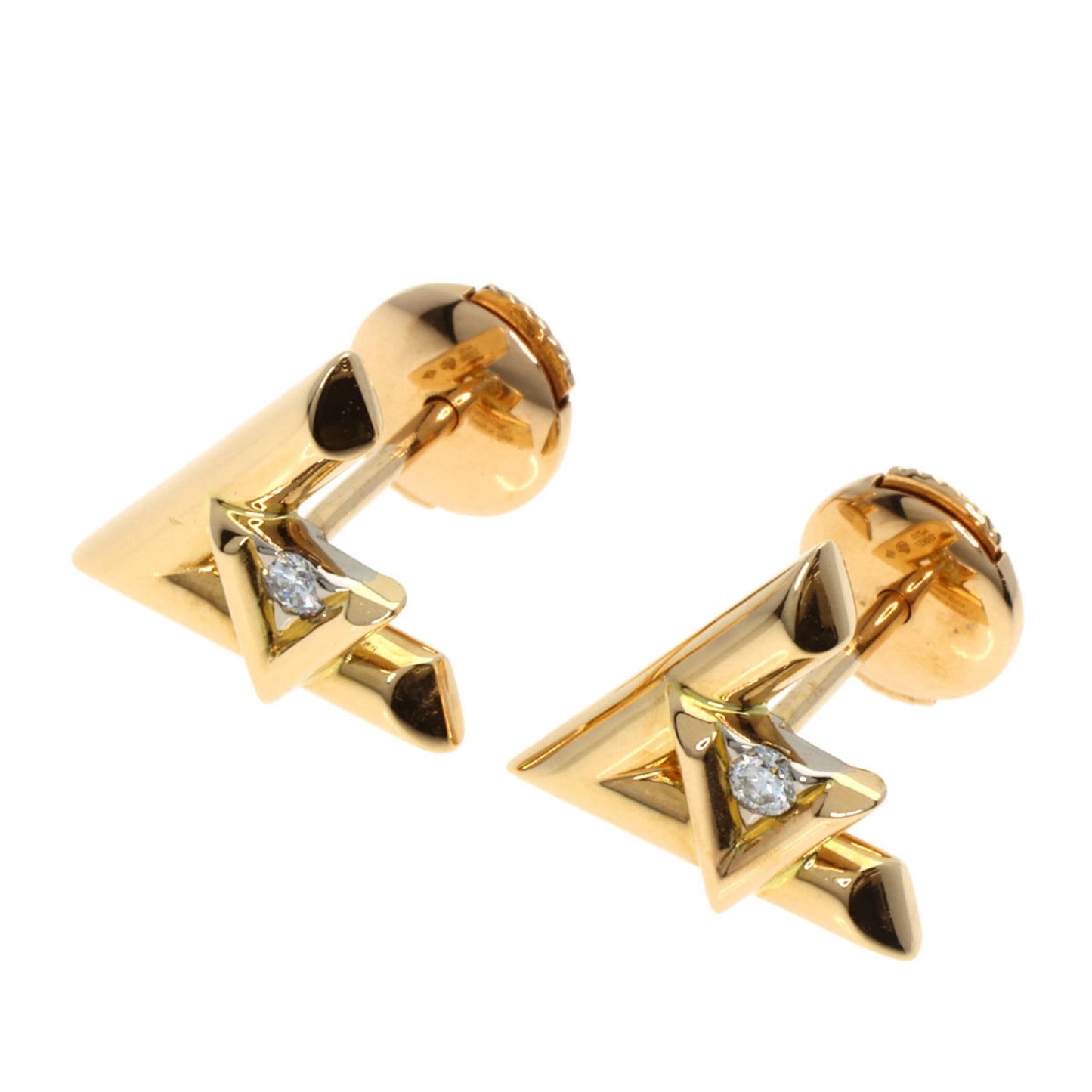 Louis Vuitton LV Volt One Puce Diamond Earrings in 18K Pink Gold for Women