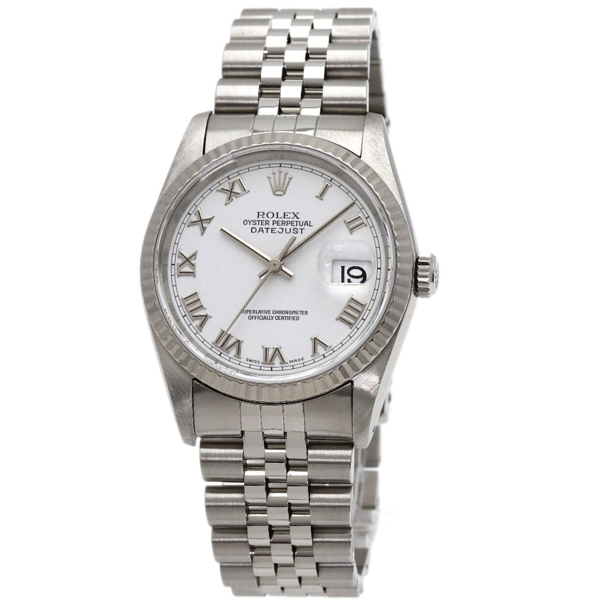 Rolex 16234 Datejust Watch, Stainless Steel, 18K White Gold, Men's