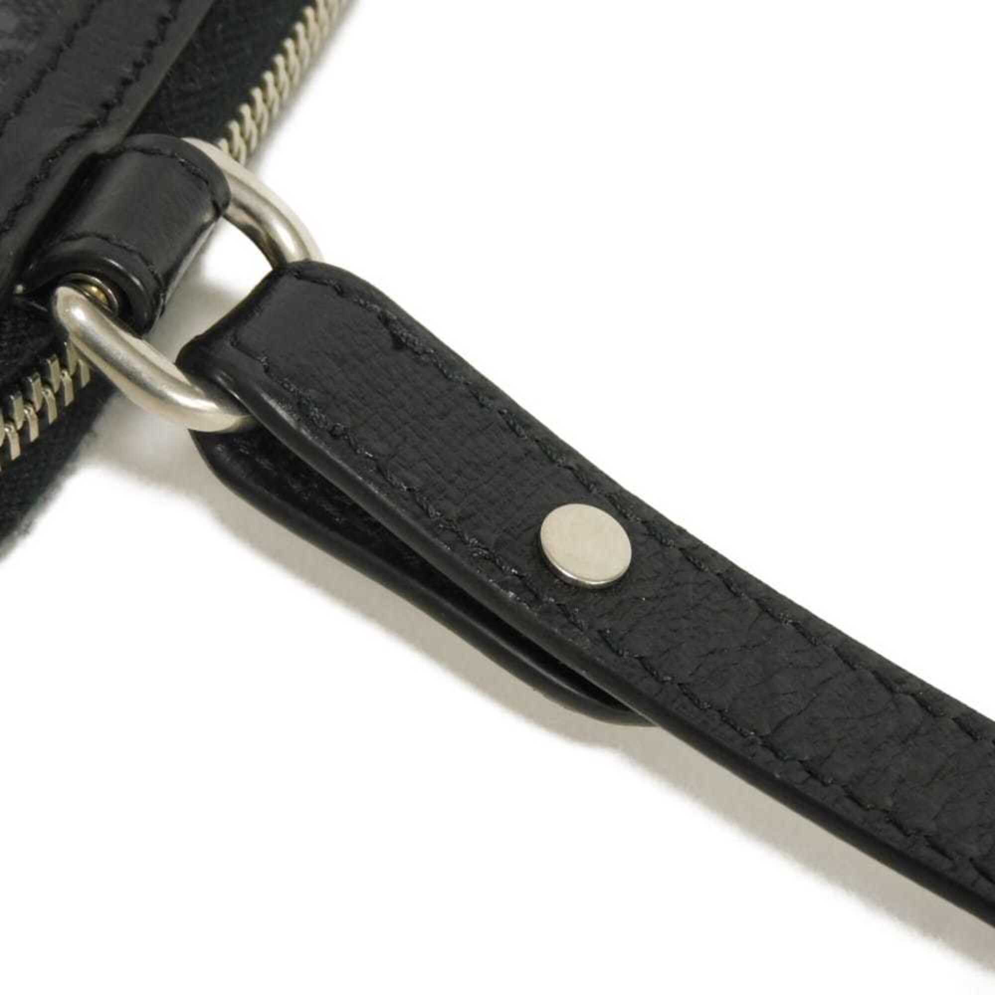 Gucci GG Supreme Shoulder Bag with Phone Holder, Double G Design, 2-Way, Interlocking G, Black, 724357 92TCF 1000, Men's/Women's — Like New