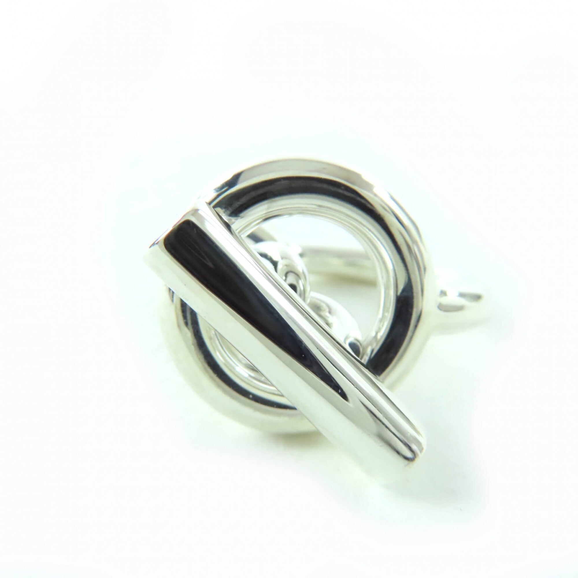 HERMES Croisette GM AG925 Ring, Silver, Size 51 (approximately equivalent to Japanese size), Weight: 14.6g, Women's — Like New