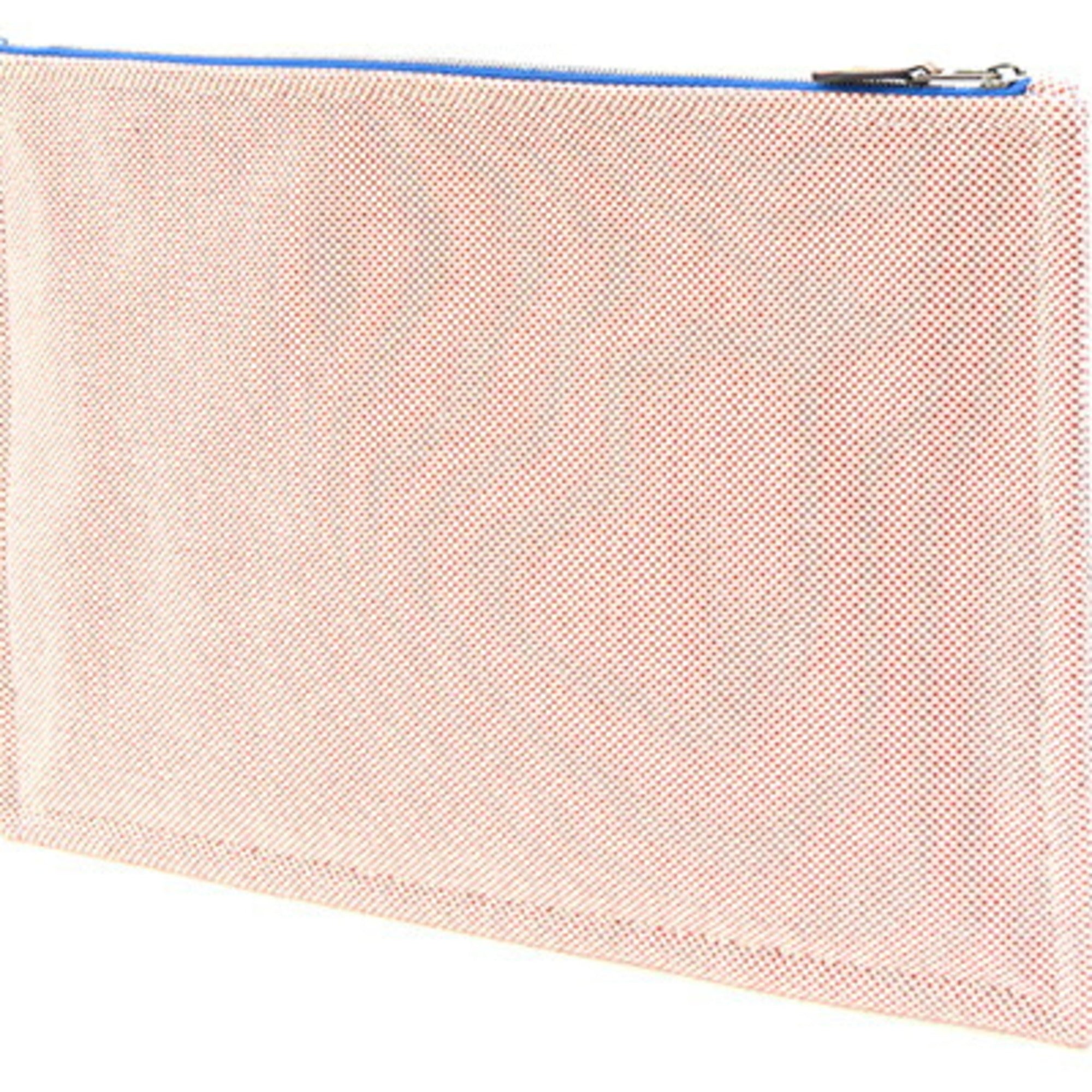 Hermès Yachting GM Pouch, Orange and Multicolor, 100% Cotton, Flat Clutch Bag, Travel Women's, HERMES — Like New