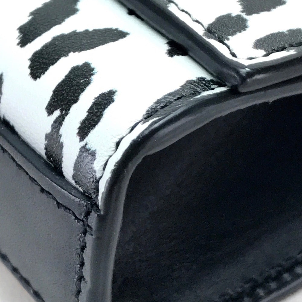 SAINT LAURENT Saint Laurent Paris 326079 Cassandra Leopard Bag Clutch Calf Leather Women's White Black — New - Store Return