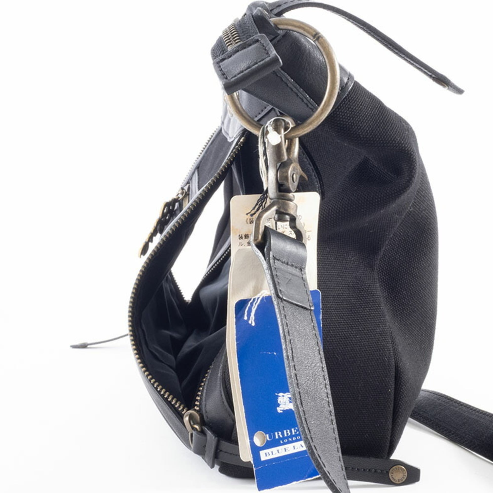 Burberry Canvas Shoulder Bag Leather Black Women's Blue Label Crossbody BURBERRY — Like New