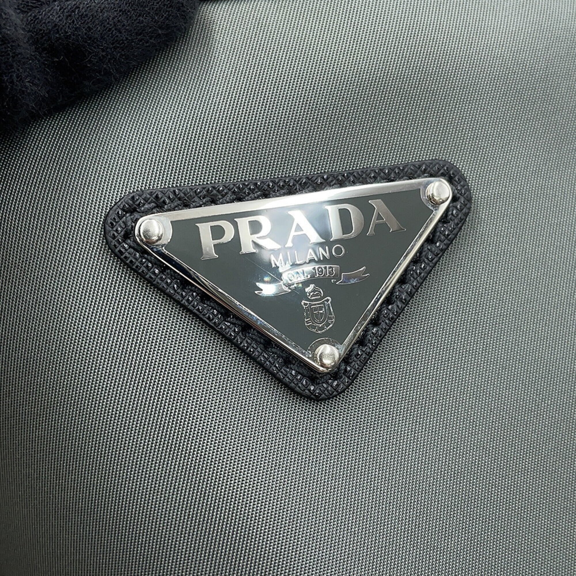 Prada Triangle Tote Bag Tessuto Saffiano Re-Nylon Nylon 2VG064 PRADA Black Handbag — Like New