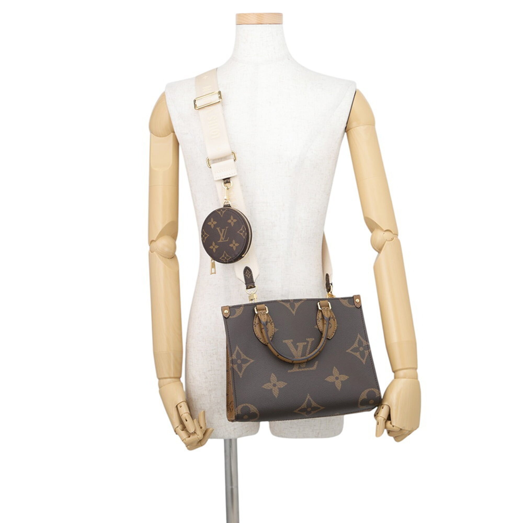 Louis Vuitton Monogram Reverse Giant OnTheGo PM Handbag M46373, 2-way Shoulder Bag, for Women, LOUIS VUITTON — Like New