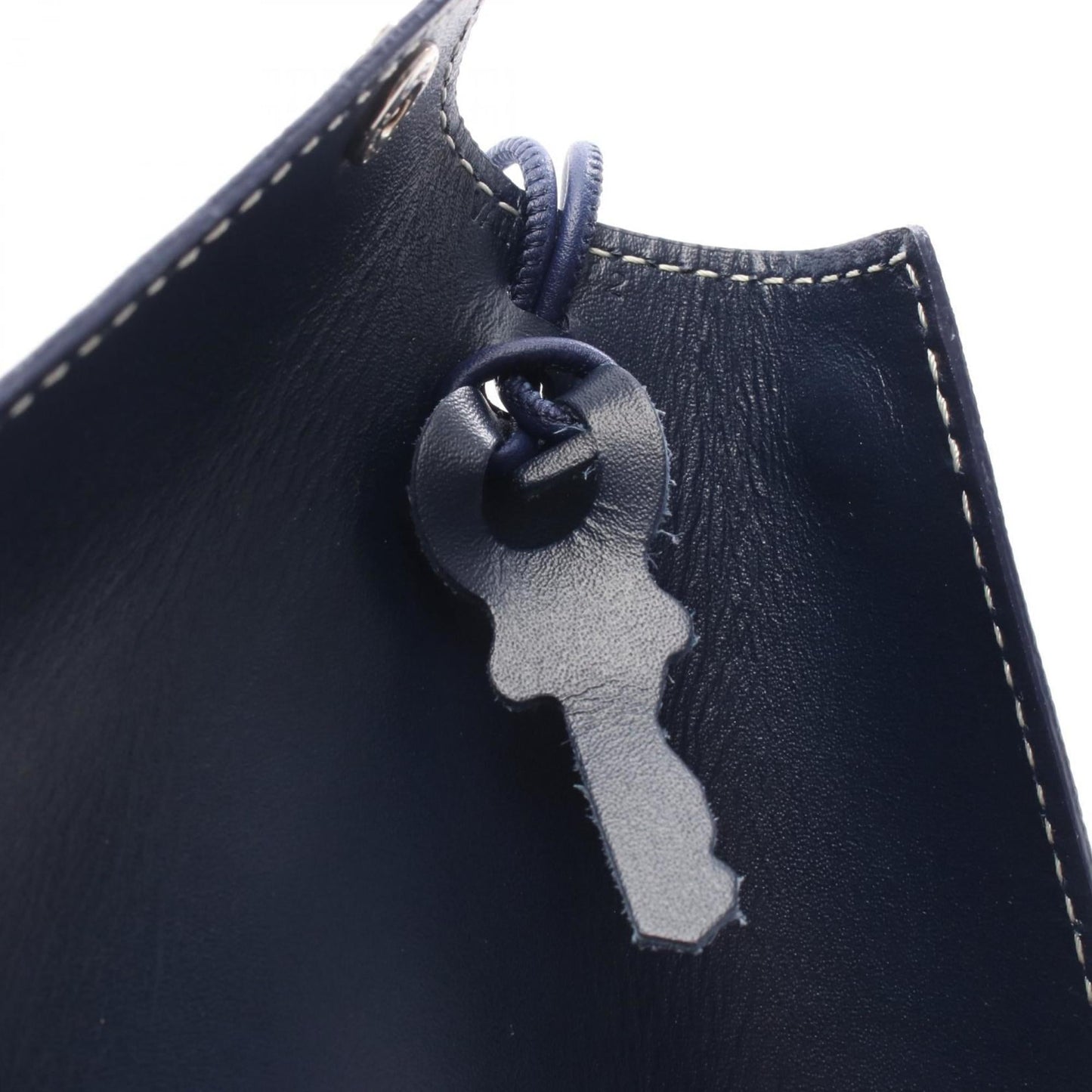 Goyard GOYARD Key Charm Case Accessory, Coated Canvas and Leather, Women's, Navy Blue, Multicolor