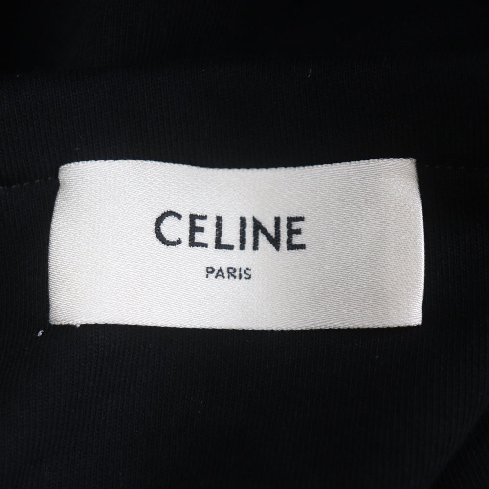 CELINE 11020 2EKO MEDIUM SWEAT BAG, Medium Sweat Bag with Logo Print, Crossbody/Shoulder Bag, Black, Includes Dust Made in Italy, Authentic, Men's — Like New