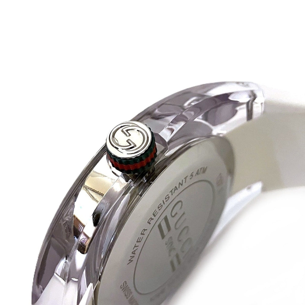 Gucci Sync Watch, Sherry, Total Weight 77.8g, Stainless Steel, Rubber Strap, Quartz Movement, Silver Dial, 137.1 — Good