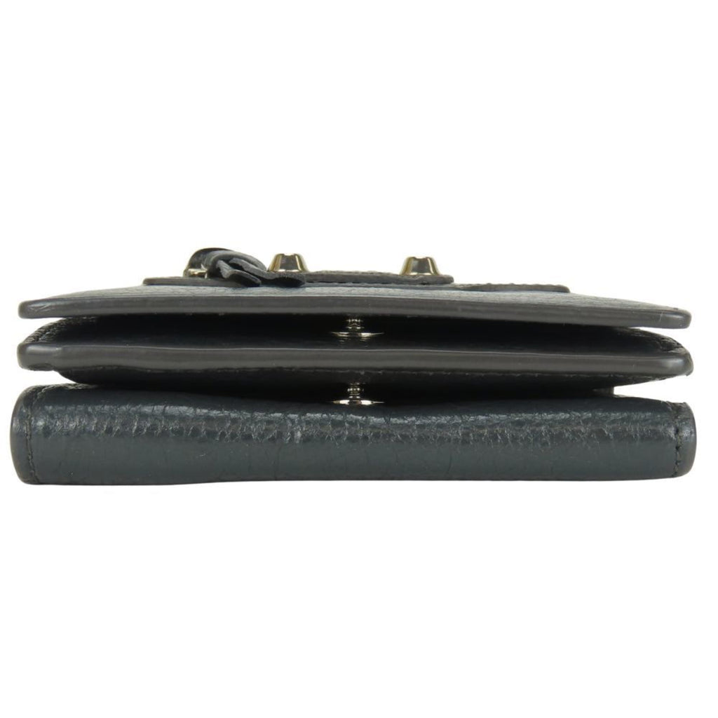 Balenciaga Tri-fold Wallet 477455 Classic Leather Gray Compact with Coin Purse Women's BALENCIAGA