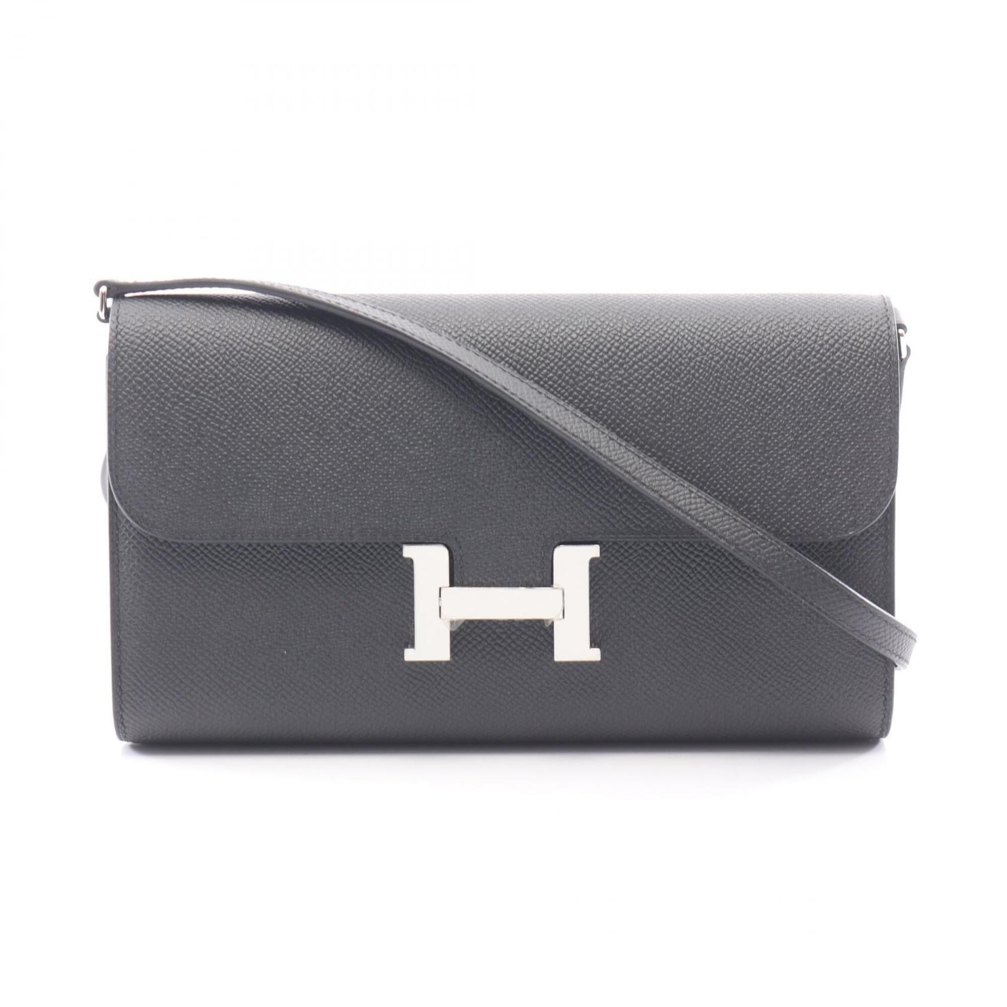 Hermes Constance Long To Go Shoulder Bag/Handbag, Veau Epsom Leather, Women's, Black — New - Store Return