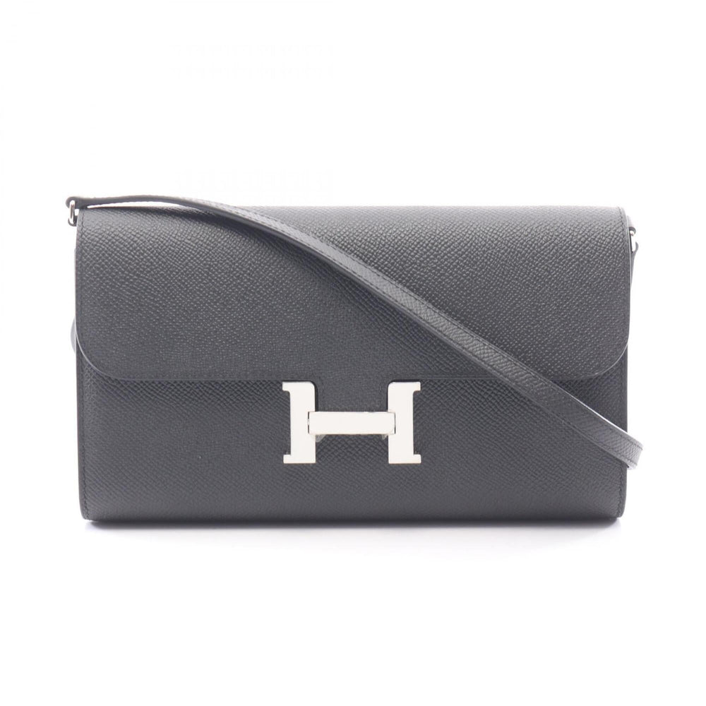 Hermes Constance Long To Go Shoulder Bag/Handbag, Veau Epsom Leather, Women's, Black — New - Store Return