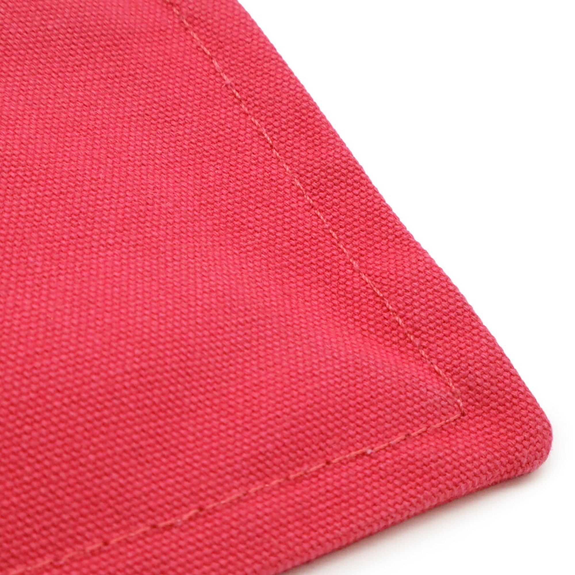 HERMES Yachting PM Flat Pouch in Canvas and Leather, Pink — Like New
