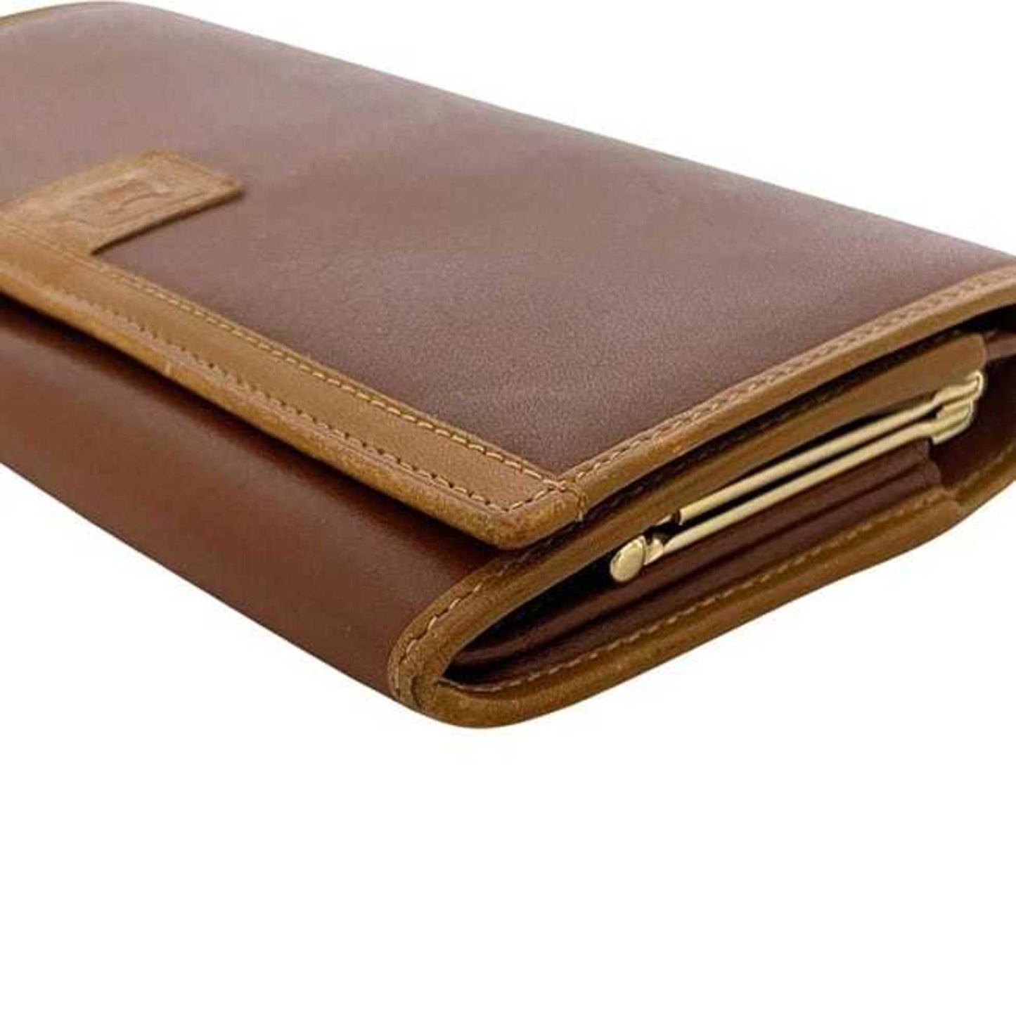 Celine bifold long wallet ec-24576 brown leather M07 CELINE calf men's women's