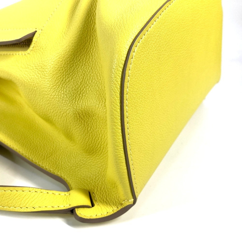 HERMES Sacado GR24 Backpack Bag Rucksack Leather Men's Women's Yellow Like New — Like New