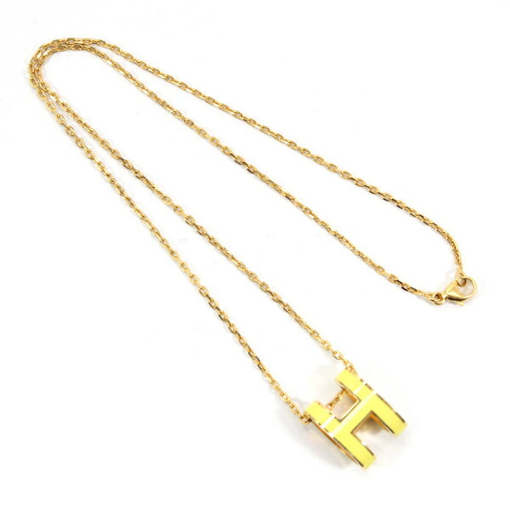 Hermes Hermès Pop H Necklace in Yellow Gold and Lacquer, Women's, T6029 — Like New