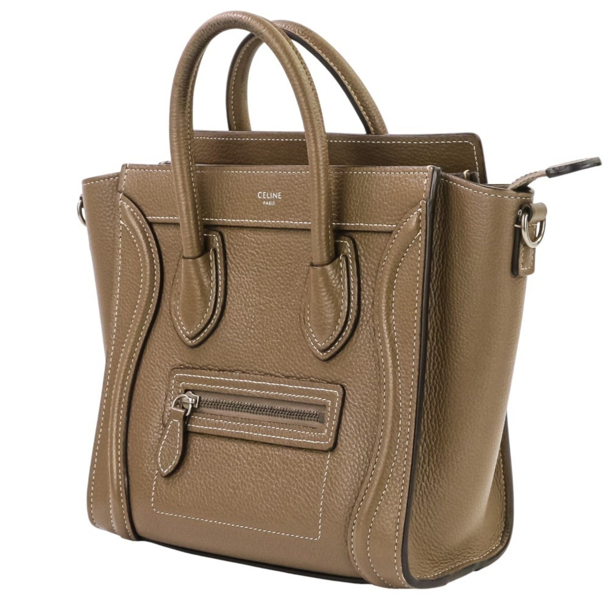 Excellent condition Celine Luggage Nano Shopper 2-way bag in brown. Women's. Luxs Pre-owned Brand — Like New