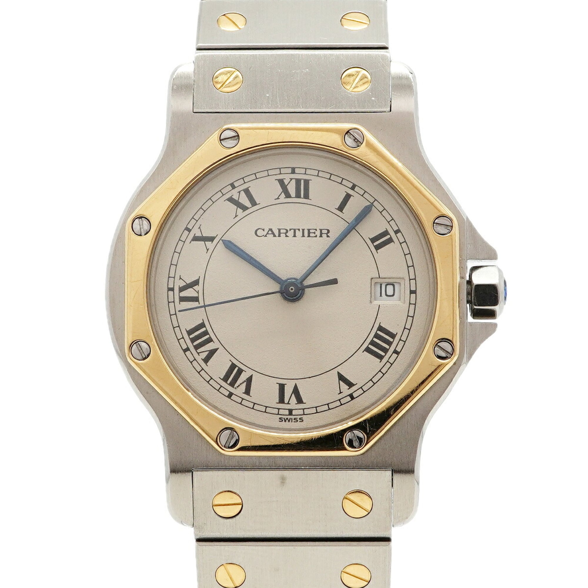 Cartier Santos Octagon LM W2001583 Ivory Dial Watch (Men's & Women's) — Very Good