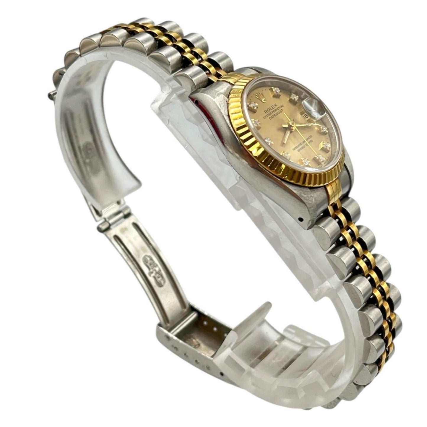 Rolex Datejust Watch 69173G with 10 Diamonds, Stainless Steel and Yellow Gold, Women's