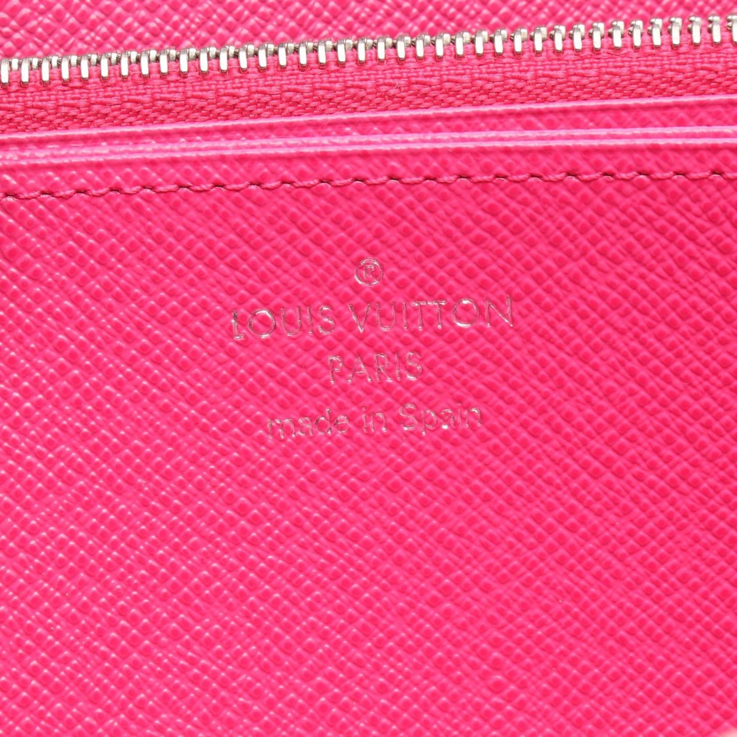 Louis Vuitton Zippy Wallet Epi Leather Noir Hot Pink Round Long Women's Black and M64838