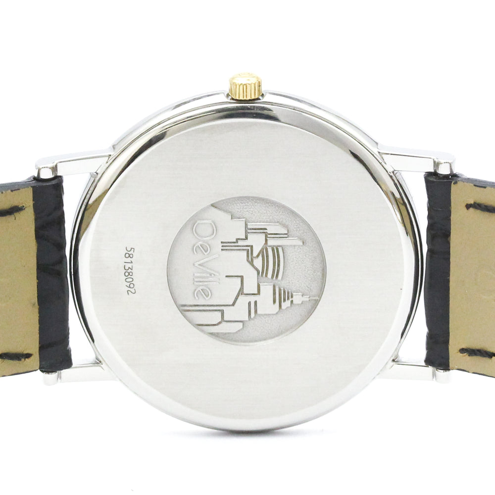 OMEGA De Ville Prestige Quartz Gold Plated Mens Watch 7400.11 Polished — Very Good
