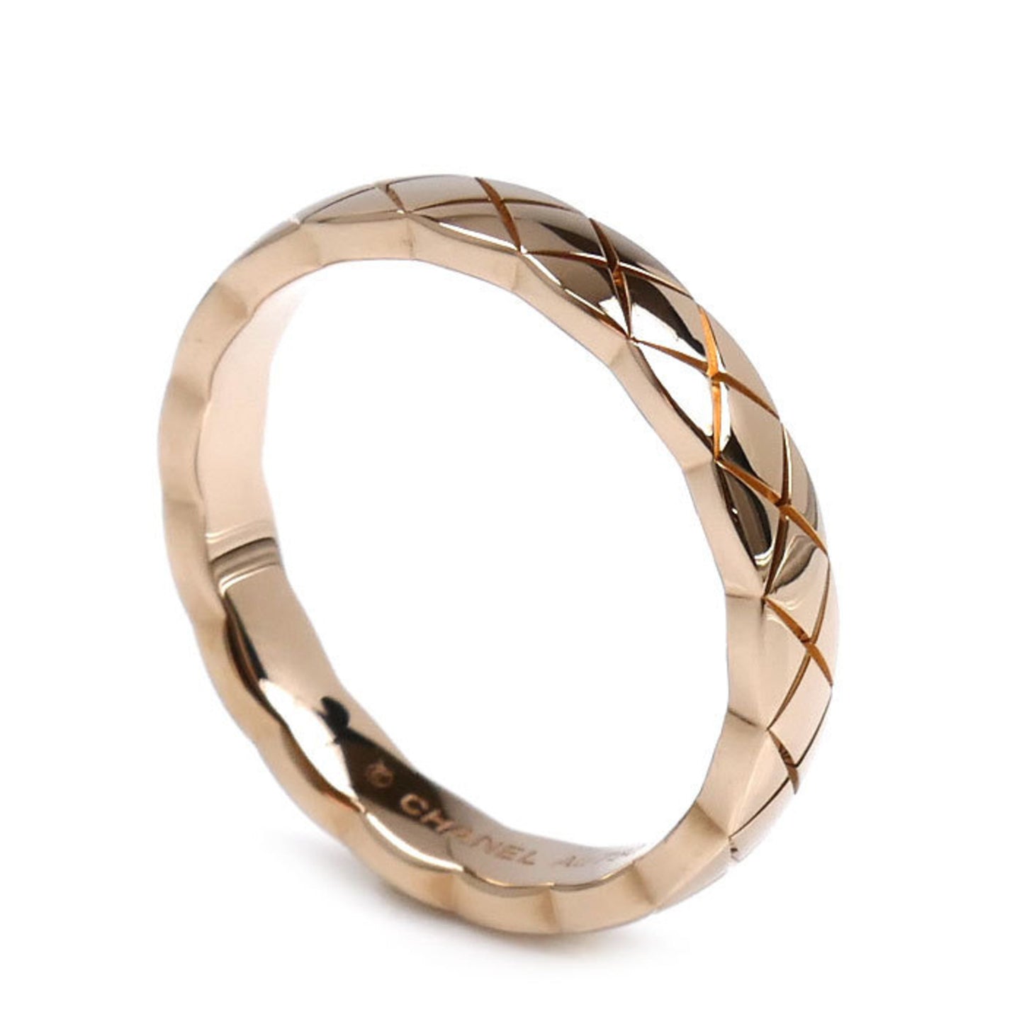 CHANEL 18K Pink Gold Coco Crush Ring J11785 Size 9.5 (50cm) 3.6g Women's