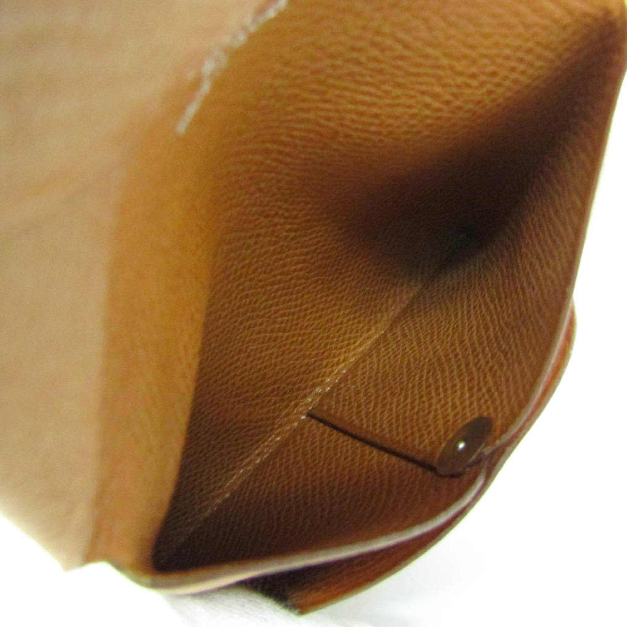 Hermes Bastia Women's Epsom Leather Coin Purse/coin Case Brown