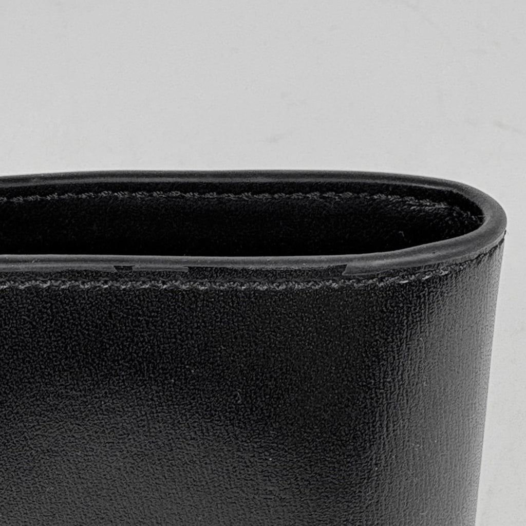 Celine Triomphe Small Flap Wallet, Tri-fold Leather, Black, Women's