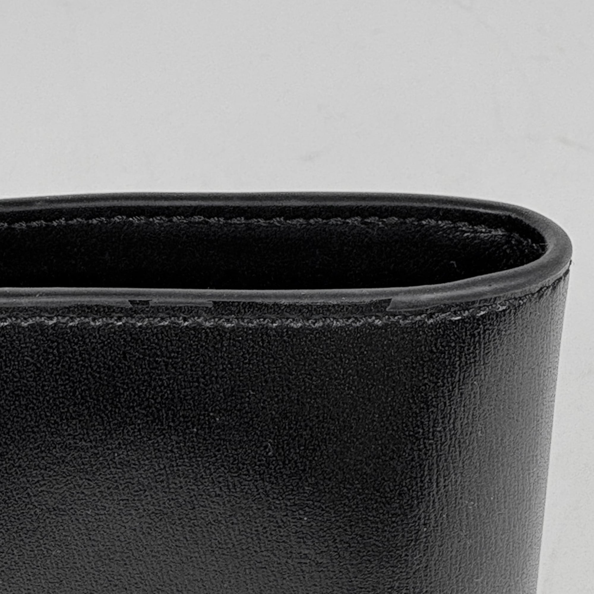 Celine Triomphe Small Flap Wallet, Tri-fold Leather, Black, Women's