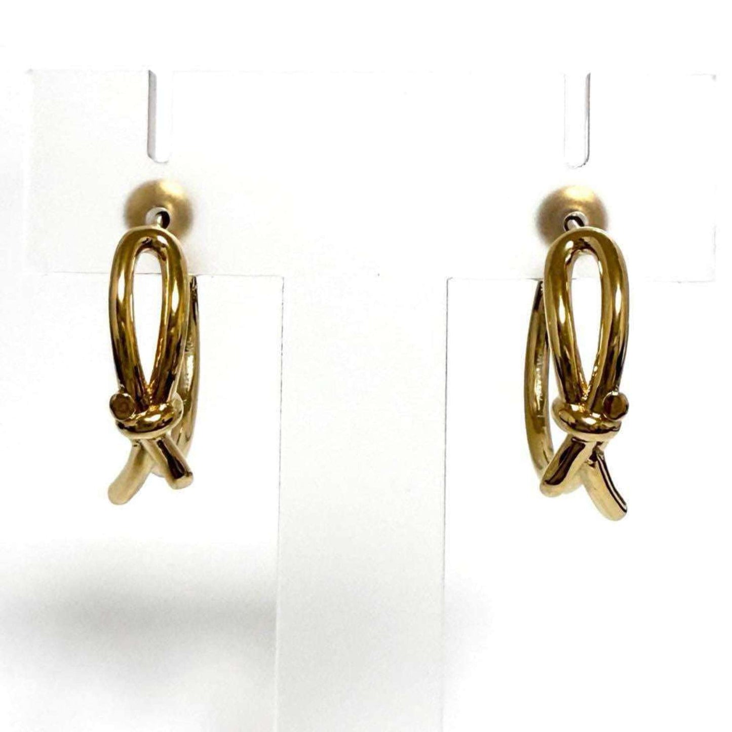 Salvatore Ferragamo Ferragamo Women's Slim Knot Hoop Earrings Ribbon