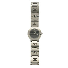 FENDI 3050L Logo Motif Stainless Steel Quartz Watch Silver 31341 — Good