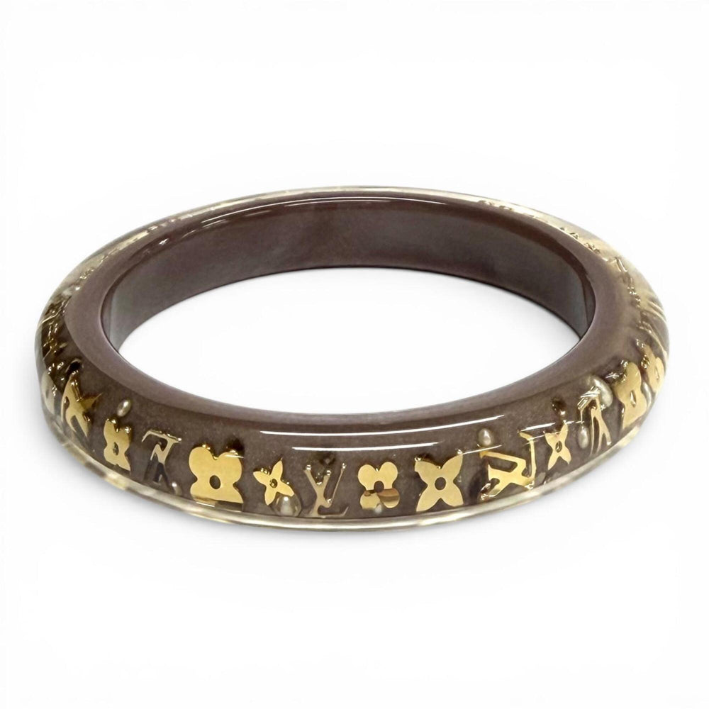 LOUIS VUITTON M65867 Bracelet Inclusion TPM Monogram Bangle Clear Brown Gold with Dust Bag Women's — Like New