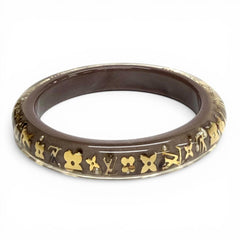 LOUIS VUITTON M65867 Bracelet Inclusion TPM Monogram Bangle Clear Brown Gold with Dust Bag Women's — Like New
