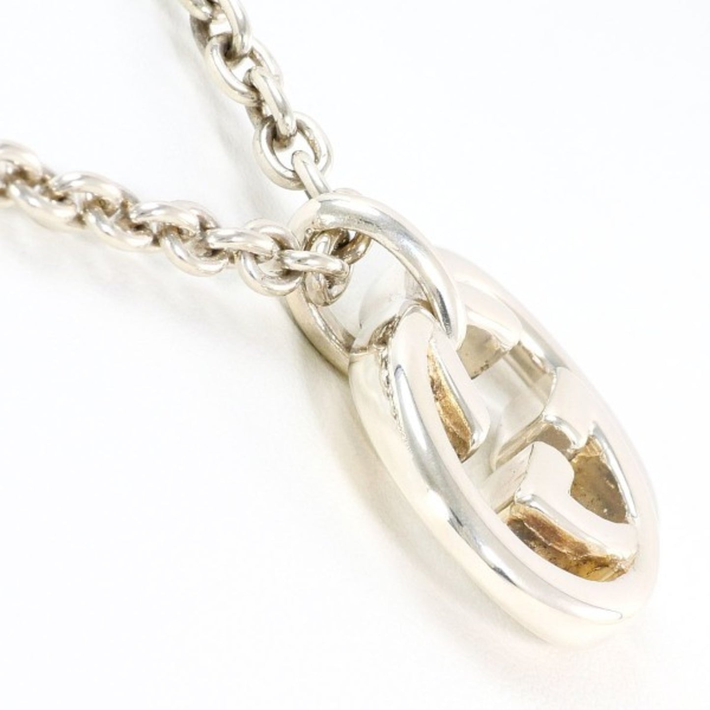 Gucci Interlocking G Silver Necklace with Box Total Weight 26.1g 50cm