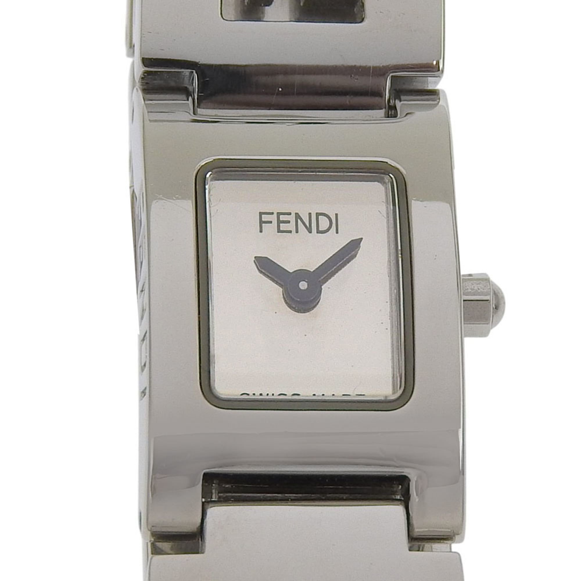 Fendi FENDI Logo Watch 3150L Stainless Steel Quartz Analog Display Silver Dial Women's — Very Good
