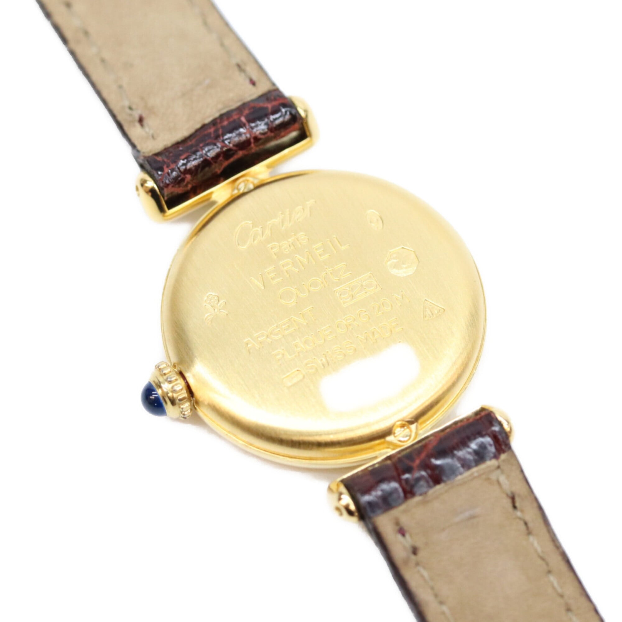 Cartier Must Colisée SM Vermeil Quartz Watch, Gold with Ivory Dial, Ladies — Very Good