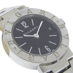 BVLGARI Watch BB23SS Stainless Steel Quartz Analog Display Black Dial Women's — Very Good