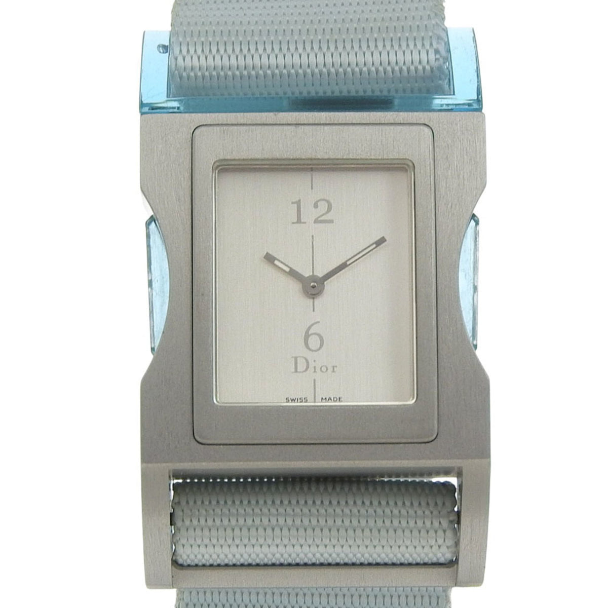 Dior Chris 47 Watch D100-322, Aluminum and Nylon Quartz Analog with Silver Dial, Women's — Very Good