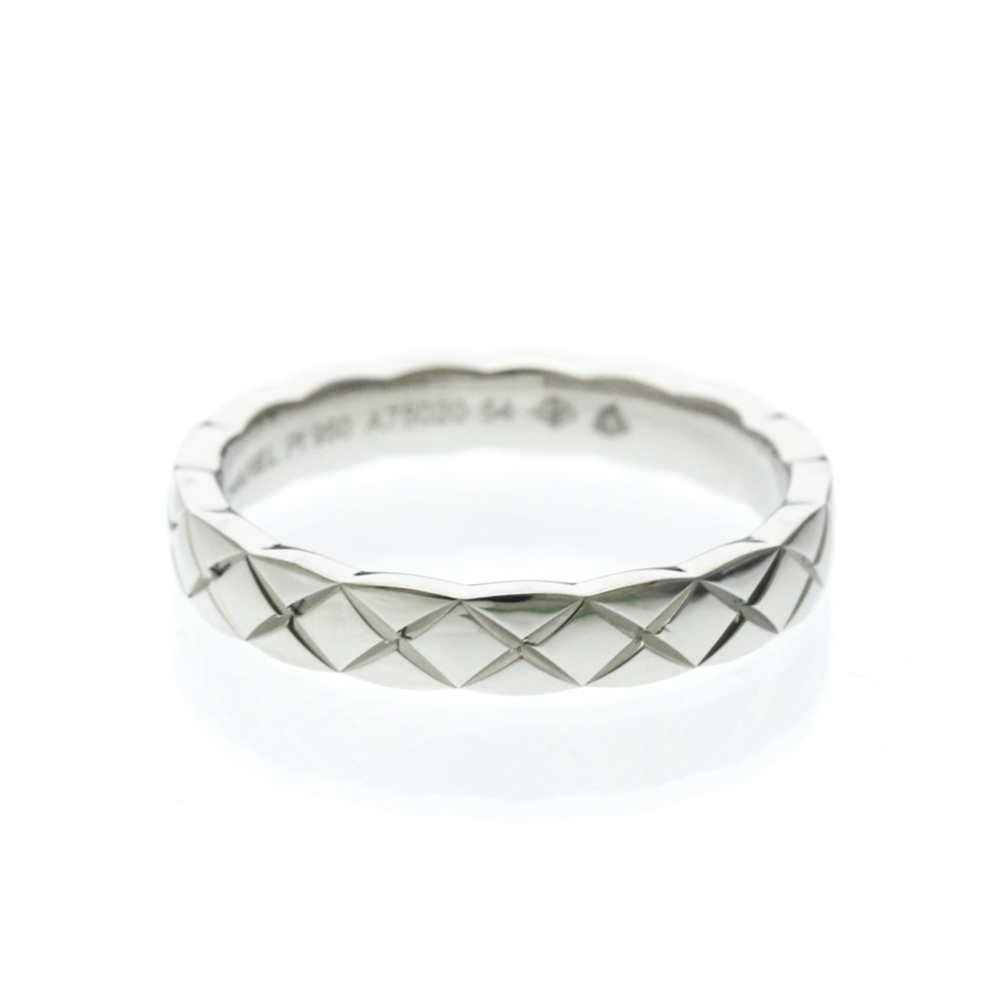 Chanel Coco Crush Ring Mini Model Platinum Fashion No Stone Band Ring Silver