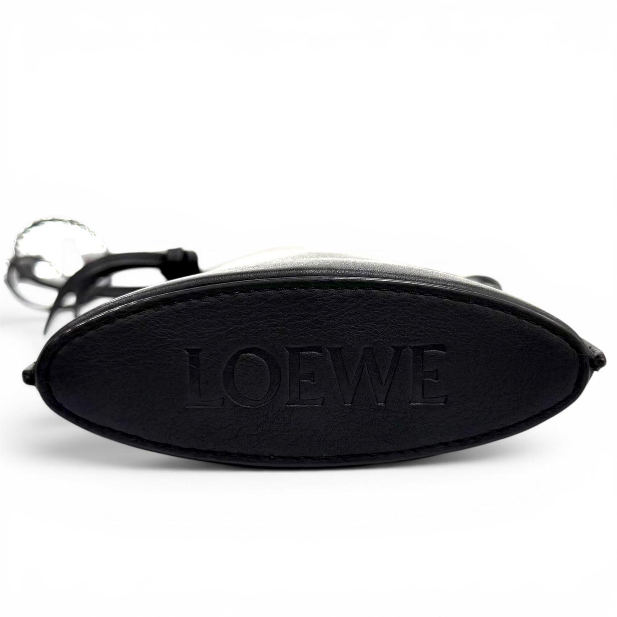 LOEWE C630R12X01 Classic Calfskin Dice Pocket Anagram Shoulder Bag, Black, Made in Spain, Women's, with Dust Bag — Like New