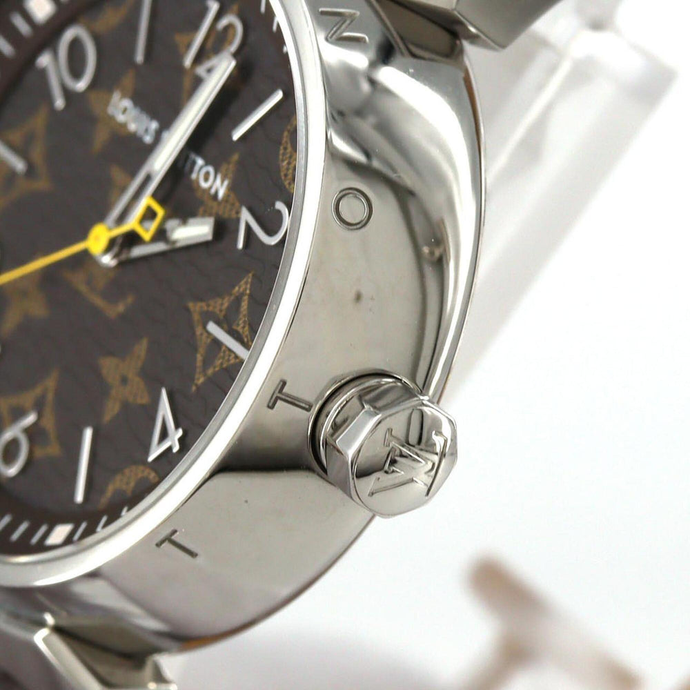 Louis Vuitton Tambour Monogram QA071 SS Quartz Watch — Good