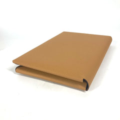 HERMES Calvi GM Flat Pouch with Pouch, Bifold Clutch Bag, Epsom Leather, Unisex, Brown and Pink, Like New — Like New