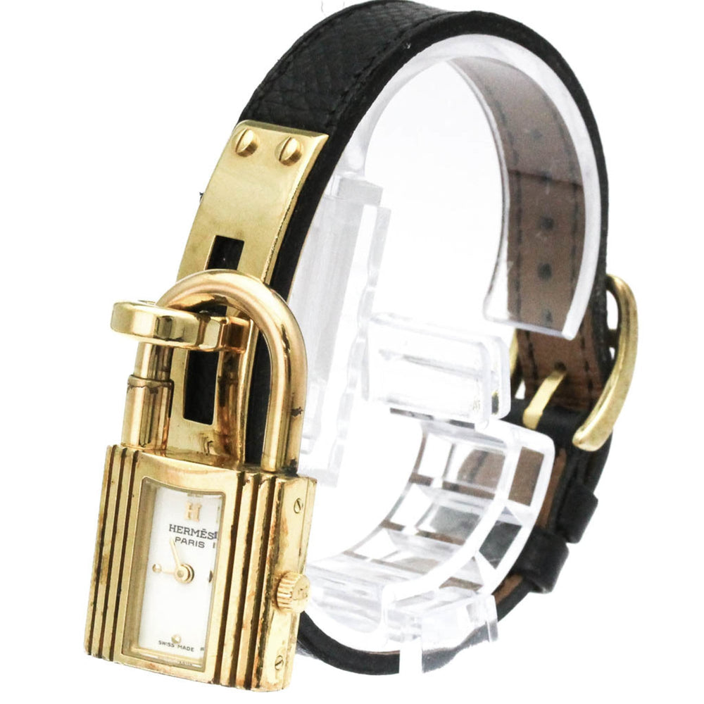 HERMES Kelly Watch Gold Plated Leather Quartz Ladies Watch — Good