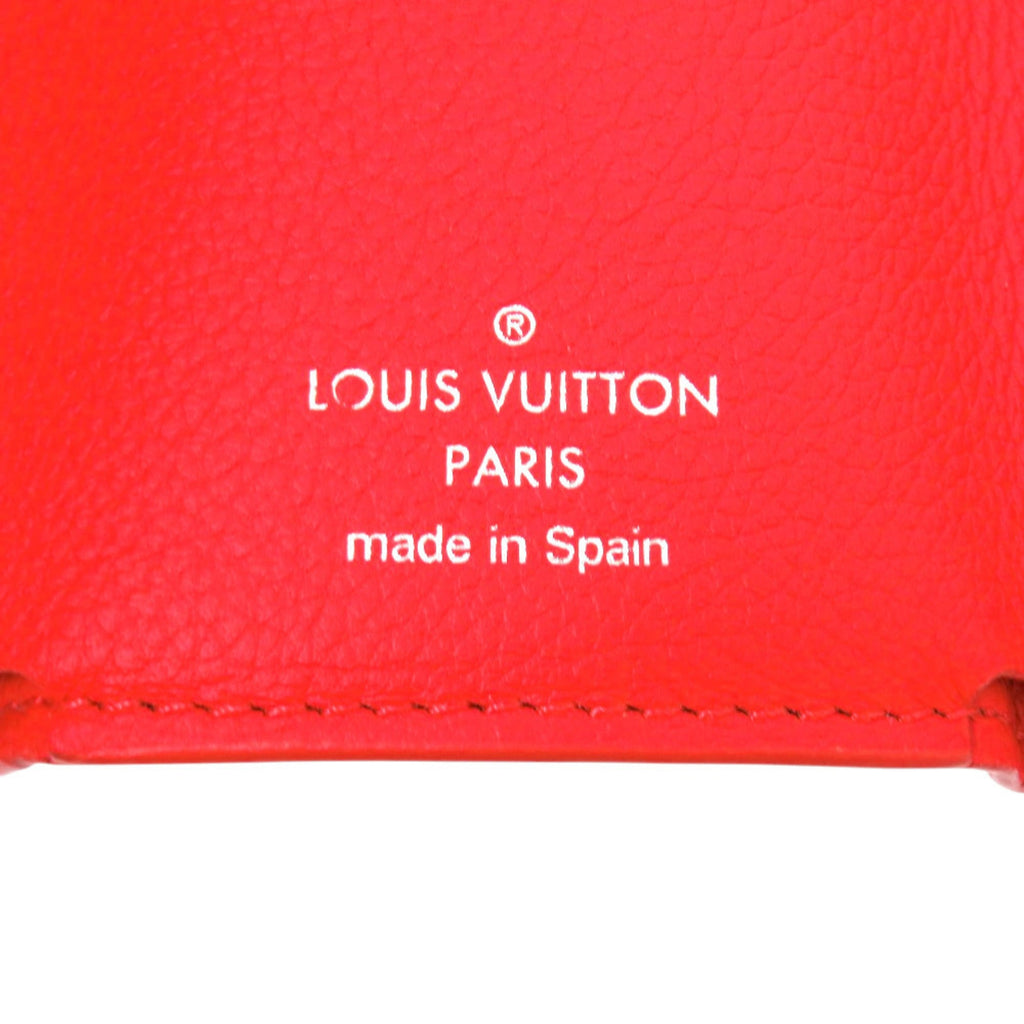 Like new Louis Vuitton Portefeuille Rock Mini M67860 Leather Red Tri-fold Wallet LV 1671 LOUIS VUITTON