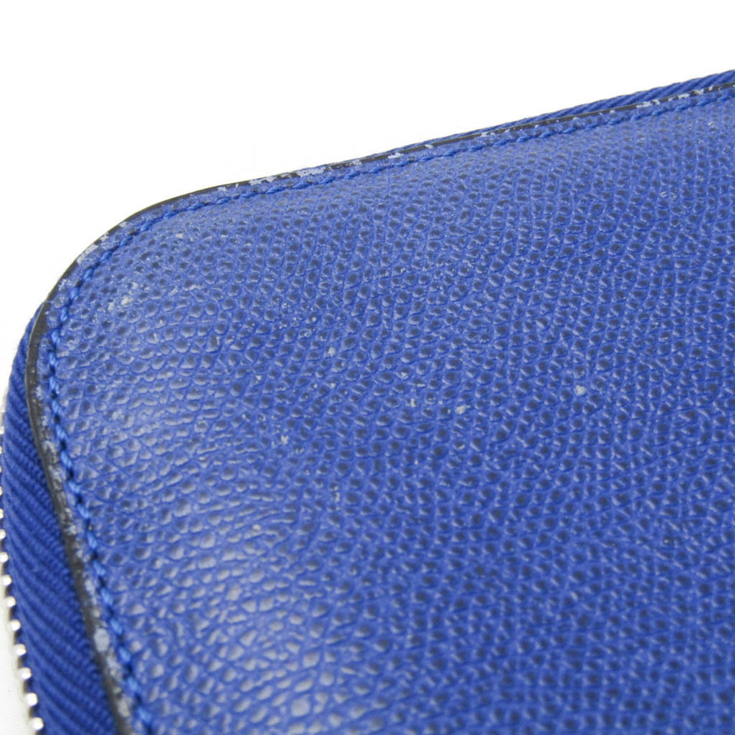 Valextra Organizer Travel Pouch Men's Leather Clutch Bag Royal Blue