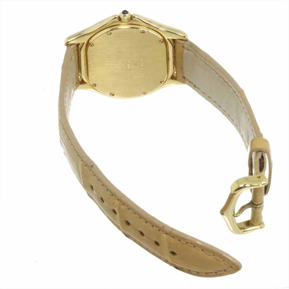 Cartier Santos Cougar LM W3500453 Boys' Watch, Date, Ivory, 18K Yellow Gold, Quartz Watch — Very Good
