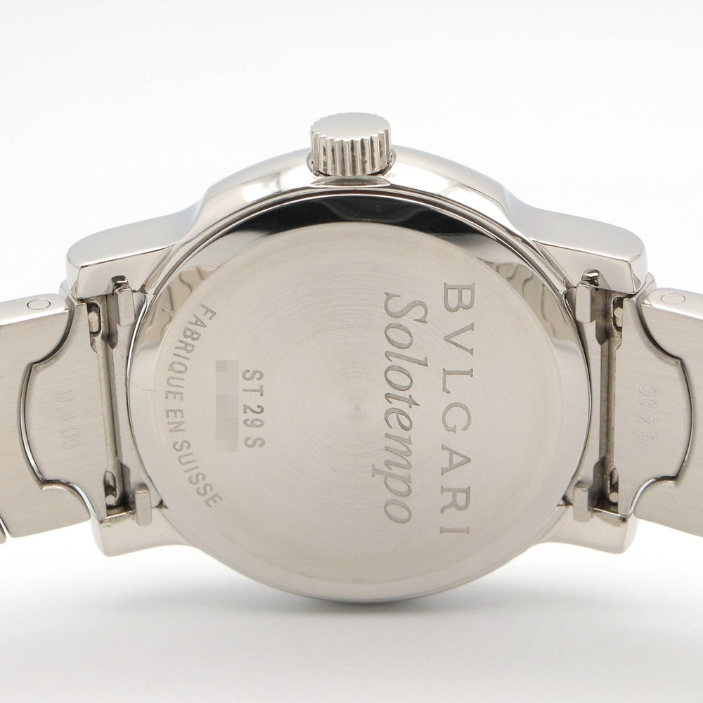 Bulgari BVLGARI Solo Tempo Watch, Stainless Steel, Women's, White (ST29S) — Very Good